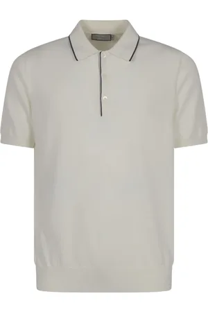 CANALI Top, Herre, Hvid, 3XL, Bomuld, Polo Bluser