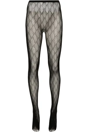 Gucci Undertøj, Dame, Sort, M, Spandex, Mesh G-logo strømpebukser, sort, super-skinny