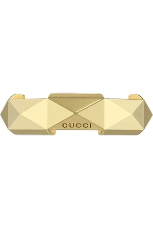 Gucci Tilbehør, Dame, Gul, 51 MM, Uld, Ybc662184001 - 18kt gult guld - Link to Love studded ring