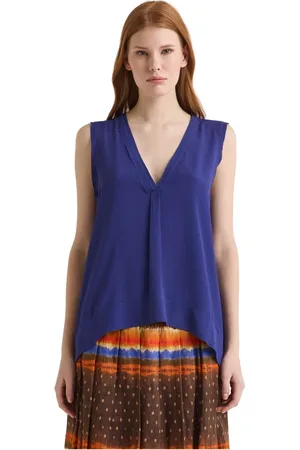 Maliparmi Top, Dame, Blå, S, Fluid Crepe TOP
