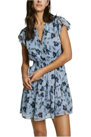 Pepe Jeans Kjole, Dame, Blå, L, Blå Emmanuelle Kjole