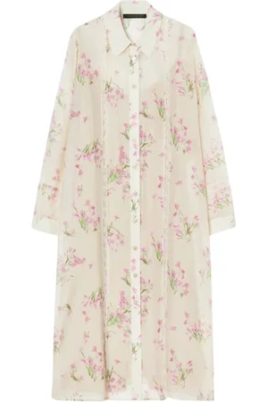 Persona by Marina Rinaldi Kjole, Dame, , XL, Bomuld, Romantisk Blomstret Kjole med Bomuld og Silke