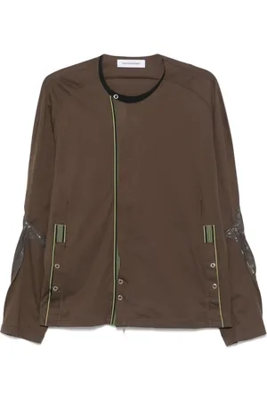 Kiko Kostadinov Jakke, Herre, Brun, M, Brun Jord Front-Zip Overbeklædning