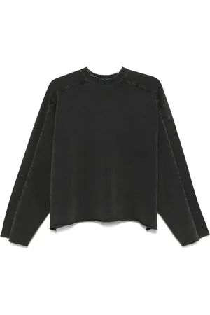 Entire Studios Top, Herre, Sort, S, Uld, Sort Vasket Langærmet Tee