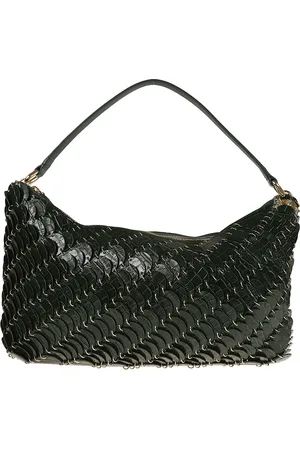 Paco rabanne Taske, Dame, Sort, ONE SIZE, Uld, Metallic Skuldertaske Elegant Design