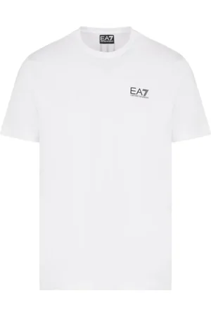 Emporio Armani Top, Herre, Hvid, M, Bomuld, Hvid Minimalistisk Logo T-shirt