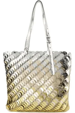 Paco rabanne Taske, Dame, Gul, ONE SIZE, Uld, Guld Læder Skuldertaske