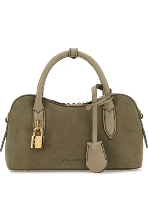 Stella McCartney Taske, Dame, Grå, ONE SIZE, Uld, Grå Ruskindstaske med Justerbar Strop