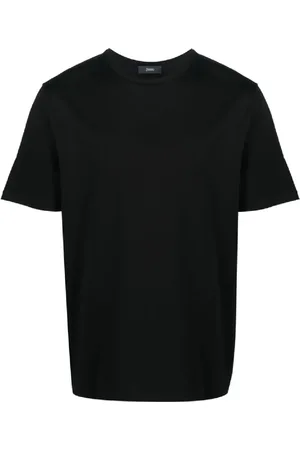 HERNO Top, Herre, Sort, L, Bomuld, Sort Jersey T-shirt til Mænd