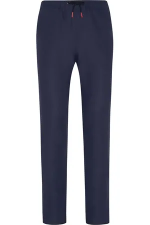 Kiton Bukser, Herre, Blå, L, Linned, Blå Linned Straight-Leg Bukser