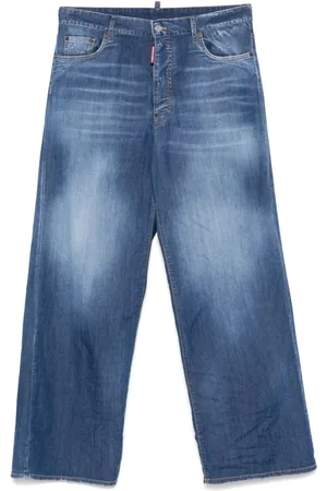 Dsquared2 Jeans, Herre, Blå, XL, Blå Klassiske Bælte Jeans