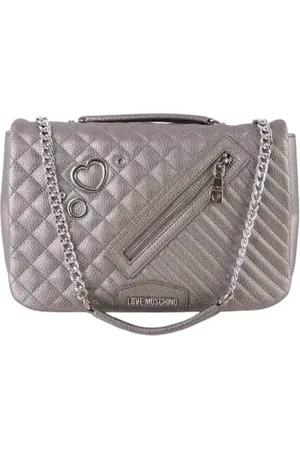 Moschino Pre-owned, Dame, Grå, ONE SIZE, Uld, Pre-owned Laeder skuldertasker