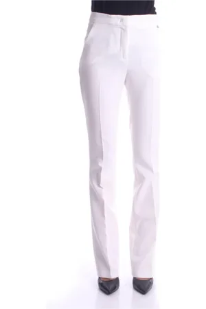 Liu Jo Bukser, Dame, Hvid, W26, Uld, Slim-fit Acetatblandingsbukser