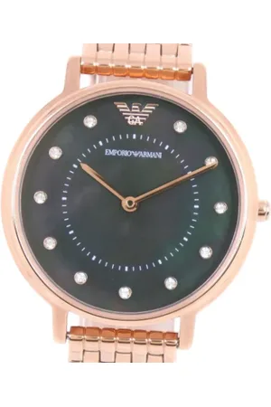 Emporio Armani Pre-owned, Dame, Gul, ONE SIZE, Uld, Pre-owned Metal watches