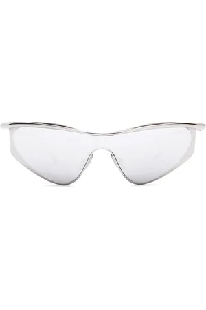 Loewe Tilbehør, Dame, Grå, ONE SIZE, Elegant Cat-Eye Mask Solbriller i Sølv