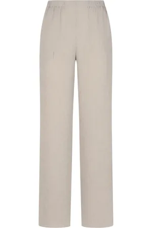 Emporio Armani Bukser, Dame, Grå, 2XL, Uld, Grå Bukser til Mænd