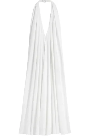 Jacquemus Kjole, Dame, Hvid, M, Hvid V-hals Åben Ryg Kjole