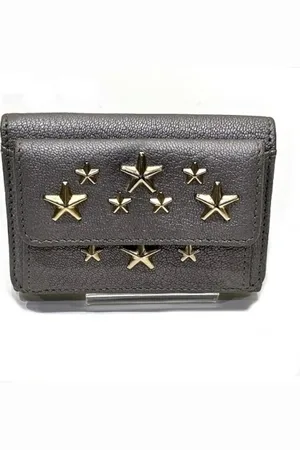 Jimmy Choo Pre-owned, Dame, Grå, ONE SIZE, Uld, Pre-owned Laeder punge