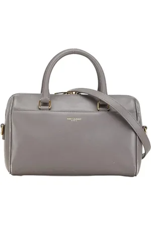 Saint Laurent Pre-owned, Dame, Grå, ONE SIZE, Uld, Pre-owned Laeder hndtasker