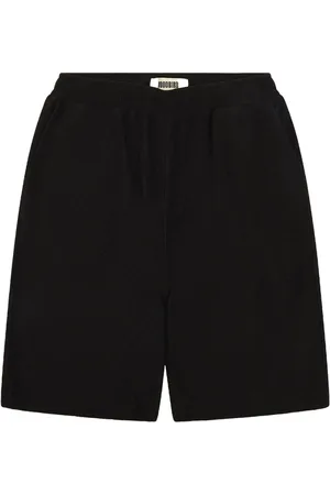 Woodbird Shorts, Herre, Sort, XL, Polyester, Plisserede Ribbed Joggers med Lommer
