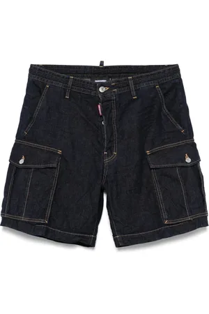 Dsquared2 Shorts, Herre, Blå, S, Denim, Indigo Blå Snørelinning Shorts