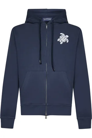 Vilebrequin Sweathshirts & Hoodies, Herre, Blå, S, Bomuld, Blå Sweater med Skildpadde Logo