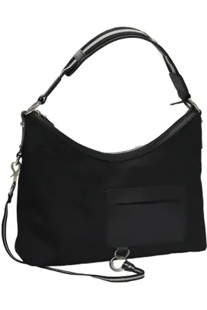 Bally Pre-owned, Dame, Sort, ONE SIZE, Uld, Pre-owned Canvas skuldertasker