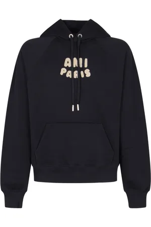 Ami Sweathshirts & Hoodies, Herre, Blå, S, Bomuld, Blå Hættetrøje Sweater