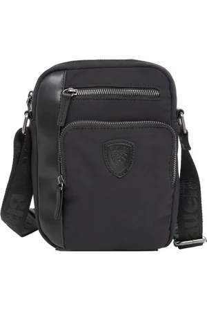 Blauer Taske, Herre, Sort, ONE SIZE, Uld, Stilfuld Crossbody Taske med Justerbar Rem