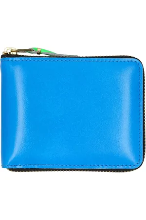 Comme des Garçons Tilbehør, unisex, Blå, ONE SIZE, Uld, Blå Super Fluo Lynlås Pung