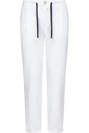 Hand Picked Bukser, Herre, Hvid, W33, Uld, Hvide Bukser Chic Stil