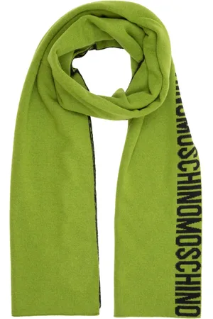 Moschino Tilbehør, Dame, Grøn, ONE SIZE, Uld, Vinter Uldtørklæde