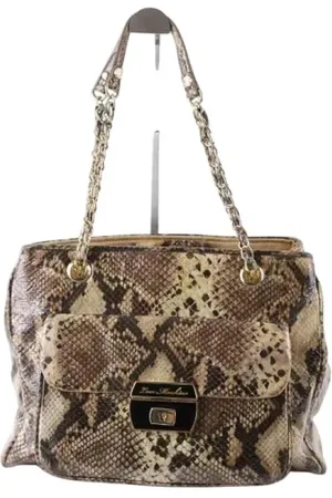 Moschino Pre-owned, Dame, Brun, ONE SIZE, Uld, Pre-owned Laeder skuldertasker