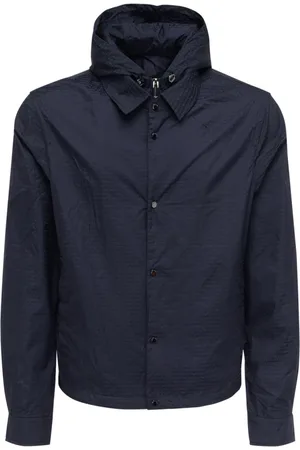 Emporio Armani Jakke, Herre, Blå, XL, Bomuld, Ikonisk Blå Blouson Jakke