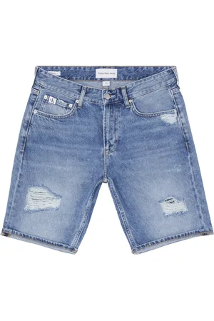 Calvin Klein Shorts, Herre, Blå, W32, Bomuld, Blå Bermuda Shorts Jeans