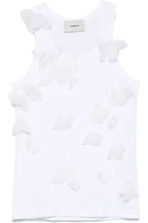 COPERNI Top, Dame, Hvid, S, Bomuld, Hvid Sommerfugl Tank Top