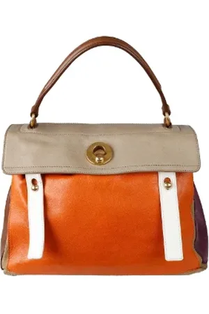 Saint Laurent Pre-owned, Dame, Flerfarvet, ONE SIZE, Uld, Pre-owned Laeder hndtasker