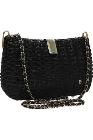 Bally Pre-owned, Dame, Sort, ONE SIZE, Uld, Pre-owned Stof skuldertasker