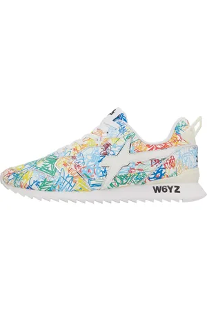 W6YZ Sko, Herre, Flerfarvet, 41 EU, Tyl, Faux leather sneakers Jet-M.
