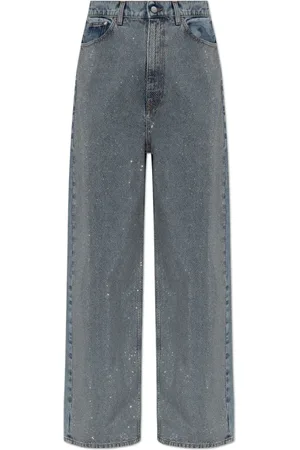 Stella McCartney Jeans, Dame, Blå, W28, Bomuld, Jeans med skinnende pailletter