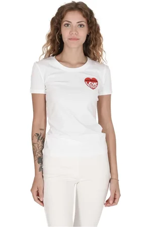 Moschino Top, Dame, Hvid, 2XS, Bomuld, Multifarvet Bomulds T-shirt