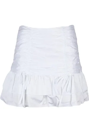 Guess Nederdel, Dame, Hvid, M, Bomuld, Mini Nederdel i Bomuldsblanding