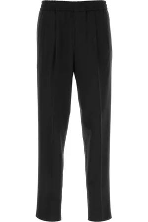 Ermenegildo Zegna Bukser, Herre, Sort, XL, Polyester, Sort Stretch Joggers