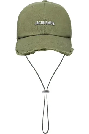 Jacquemus Tilbehør, Dame, Grøn, 58 CM, Bomuld, Artiskok Baseballkasket med Frynser