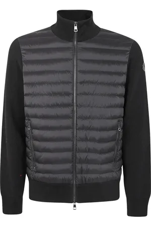 Moncler Jakke, Herre, Sort, M, Strik Cardigan Sweater