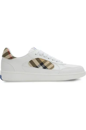 Burberry Sko, Herre, Hvid, 43 EU, Vintage Check Snøresneaker
