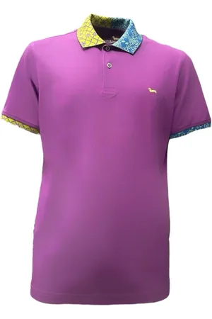 HARMONT&BLAINE Top, Herre, Lilla, L, Bomuld, Lilla Herre Poloskjorte MED Trykt Kragen - XL