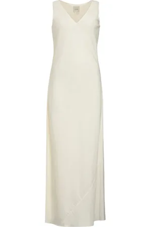 Calvin Klein Kjole, Dame, Hvid, M, Polyester, Logo Detalje Viskose Kjole