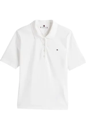 Tommy Hilfiger Top, Dame, Hvid, S, Vintage Pique Polo Shirt
