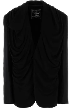 Y / PROJECT Jakke, Dame, Sort, 2XS, Sort Oversize Blazer og Vest